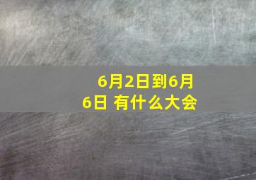 6月2日到6月6日 有什么大会